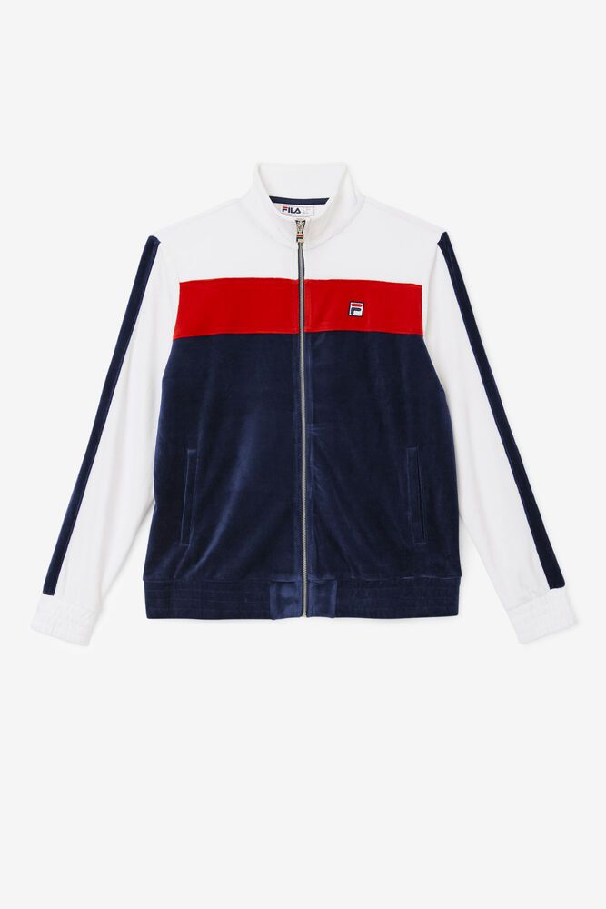 Fila Jakke Herre Marineblå Brice Velour 167053-MHG